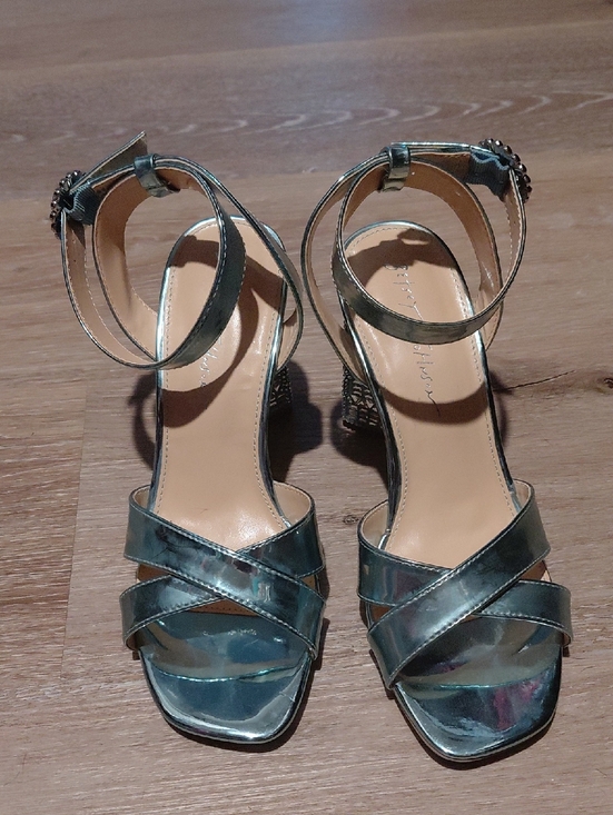 Betsey Johnson Shoes - Women's BETSY JOHNSON Metallic Teal Ankle-Strap Sandals
